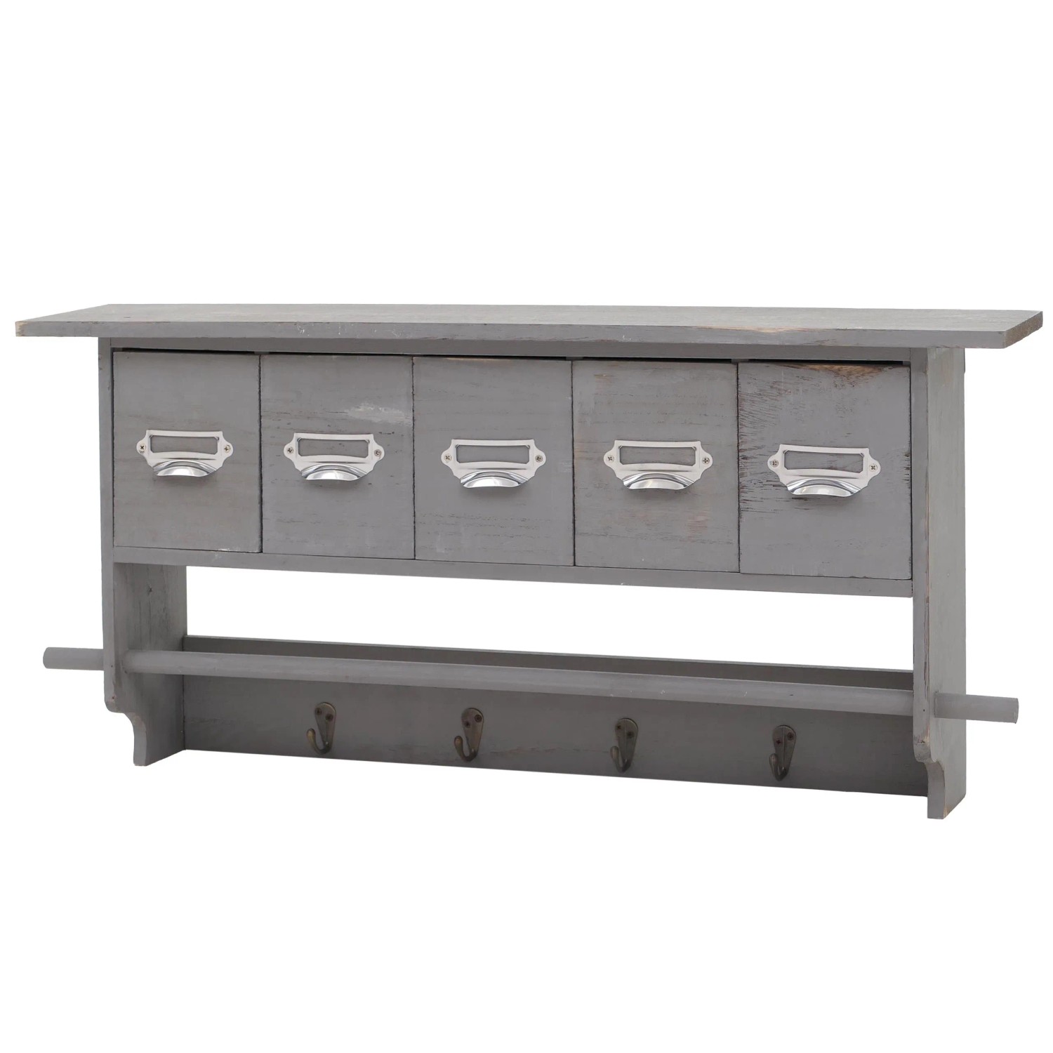MCW Küchenregal C49 5 Schubladen Shabby Look Grau