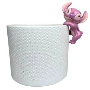 Disney Topfanhänger Angel, pink, 10x7x5cm, als Gartendeko für Blumentöpfe.