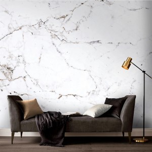 Art for the Home Fototapete Grilano mit Marmor-Optik in Weiß und Grautönen.