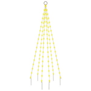 LED-Weihnachtsbaum für Fahnenmast, warmweiß, 108 LEDs, 180 cm hoch.