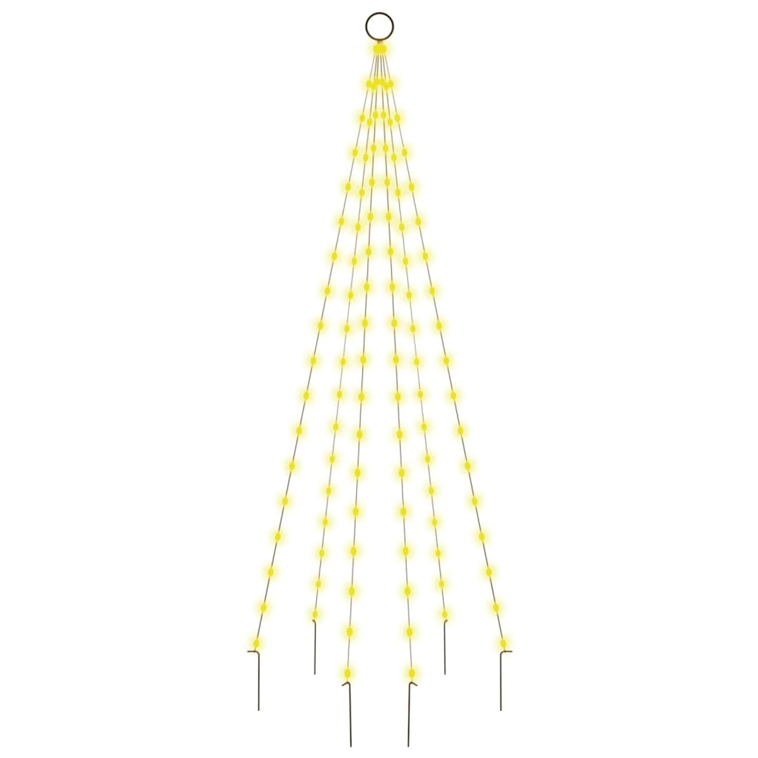 vidaXL LED-Weihnachtsbaum für Fahnenmast Warmweiß 108 LEDs 180 cm 343518