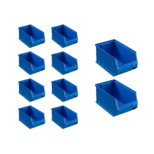Sparset: 10 blaue Sichtlagerboxen (2,8L) zur Aufbewahrung von Kleinteilen in Werkstatt & Lager.