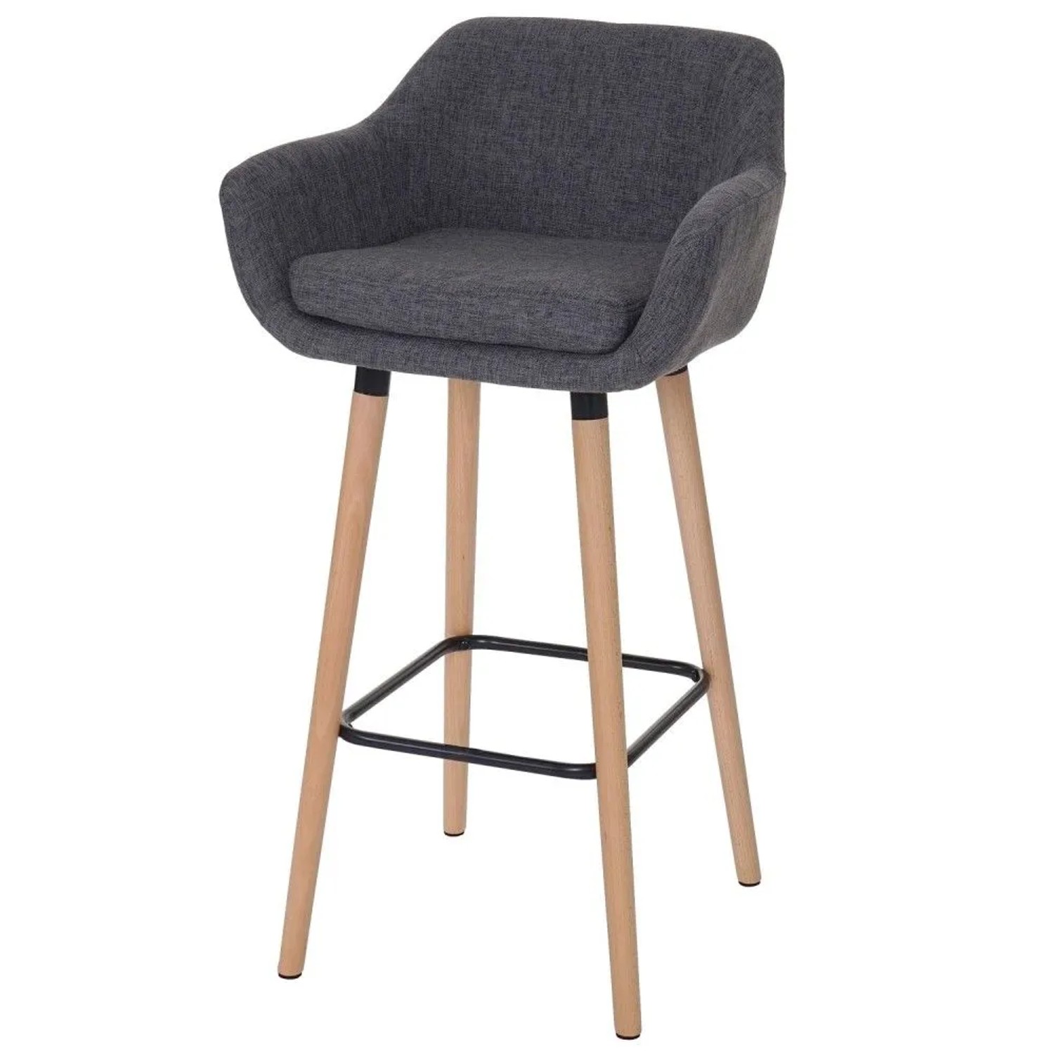 MCW Barhocker Vaasa T381 2er-Set Textil Grau