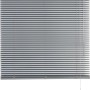 Silberne Aluminium Jalousie Burgos, 70x160 cm, für Fenster, mit Zugschnur und Lamellen.