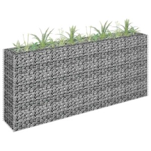 vidaXL Gabionen-Hochbeet Verzinkter Stahl 180x30x90 cm 145635