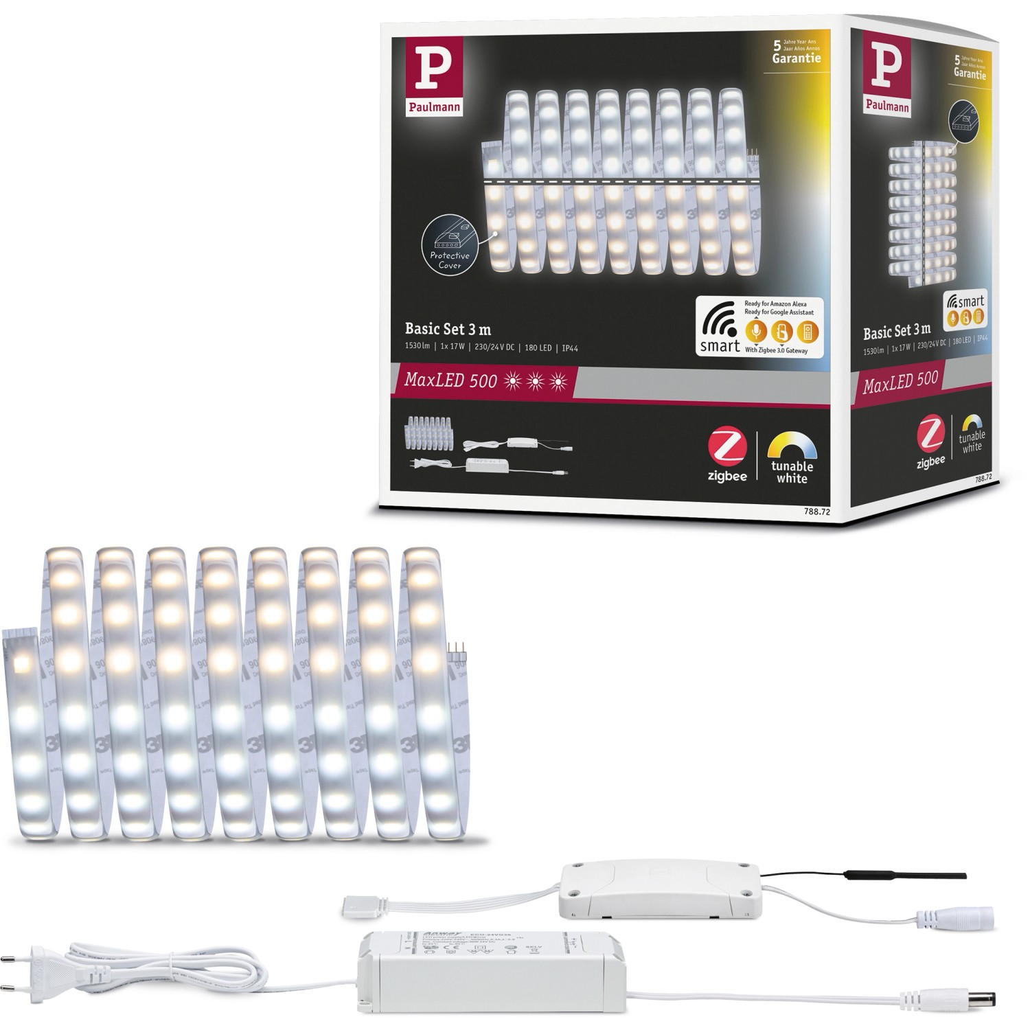 Paulmann MaxLED 500 Basisset IP44 CCT ZigBee 3m günstig online kaufen