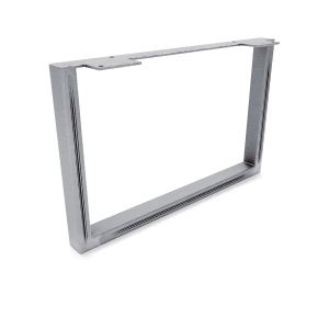 HEVVA Möbelbein GRAZ 25 cm Hoch 40 cm Tief 1 Stück Rohstahl-Klarlack