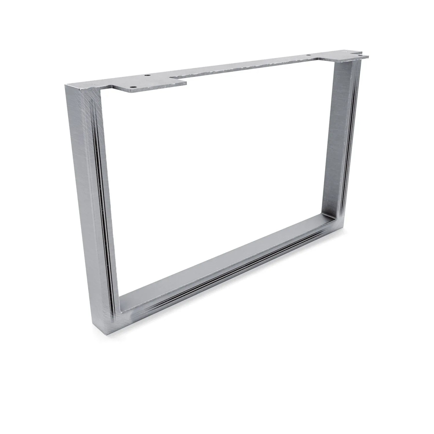 HEVVA Möbelbein GRAZ 25 cm Hoch 40 cm Tief 1 Stück Rohstahl-Klarlack