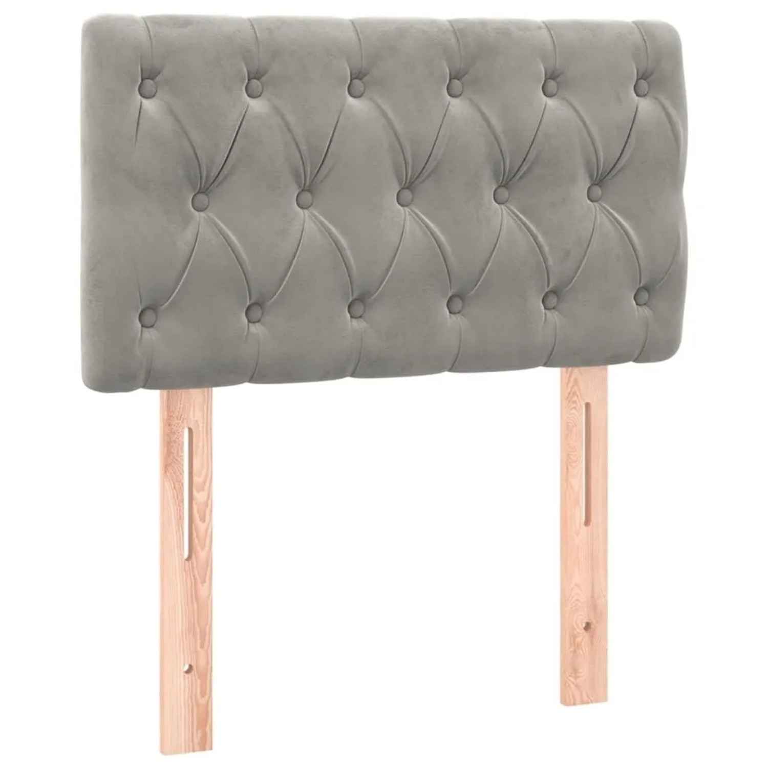 vidaXL Kopfteil Hellgrau 80x7x78/88 cm Samt 346306