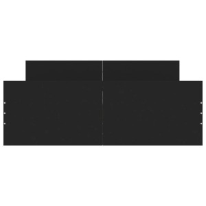 Schwarzes vidaXL Bettgestell (120x200 cm) mit Kopf- und Fußteil.