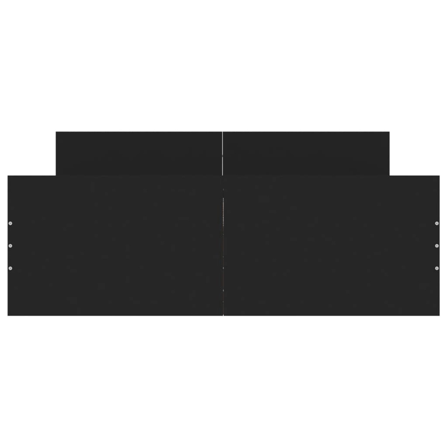 Schwarzes vidaXL Bettgestell (120x200 cm) mit Kopf- und Fußteil.