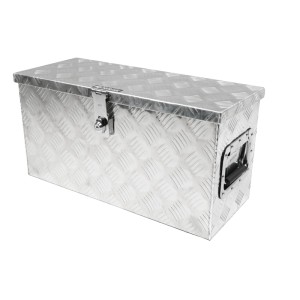 PROREGAL Deichselbox TITAN aus Aluminium, abschließbare Werkzeugkiste für PKW Anhänger.