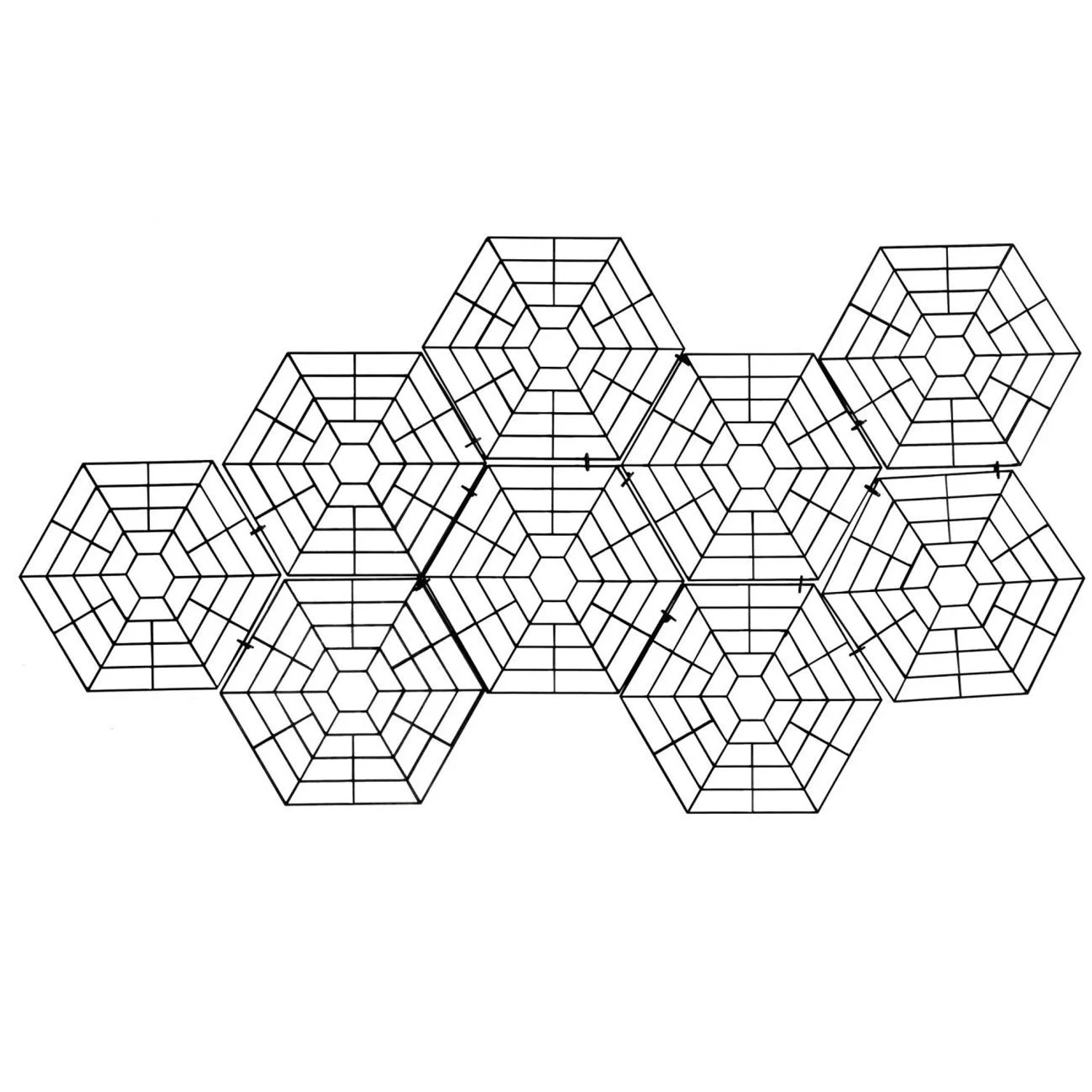 Westfalia Vogelschutz Teichgitter 20er Set Schwarz Metall