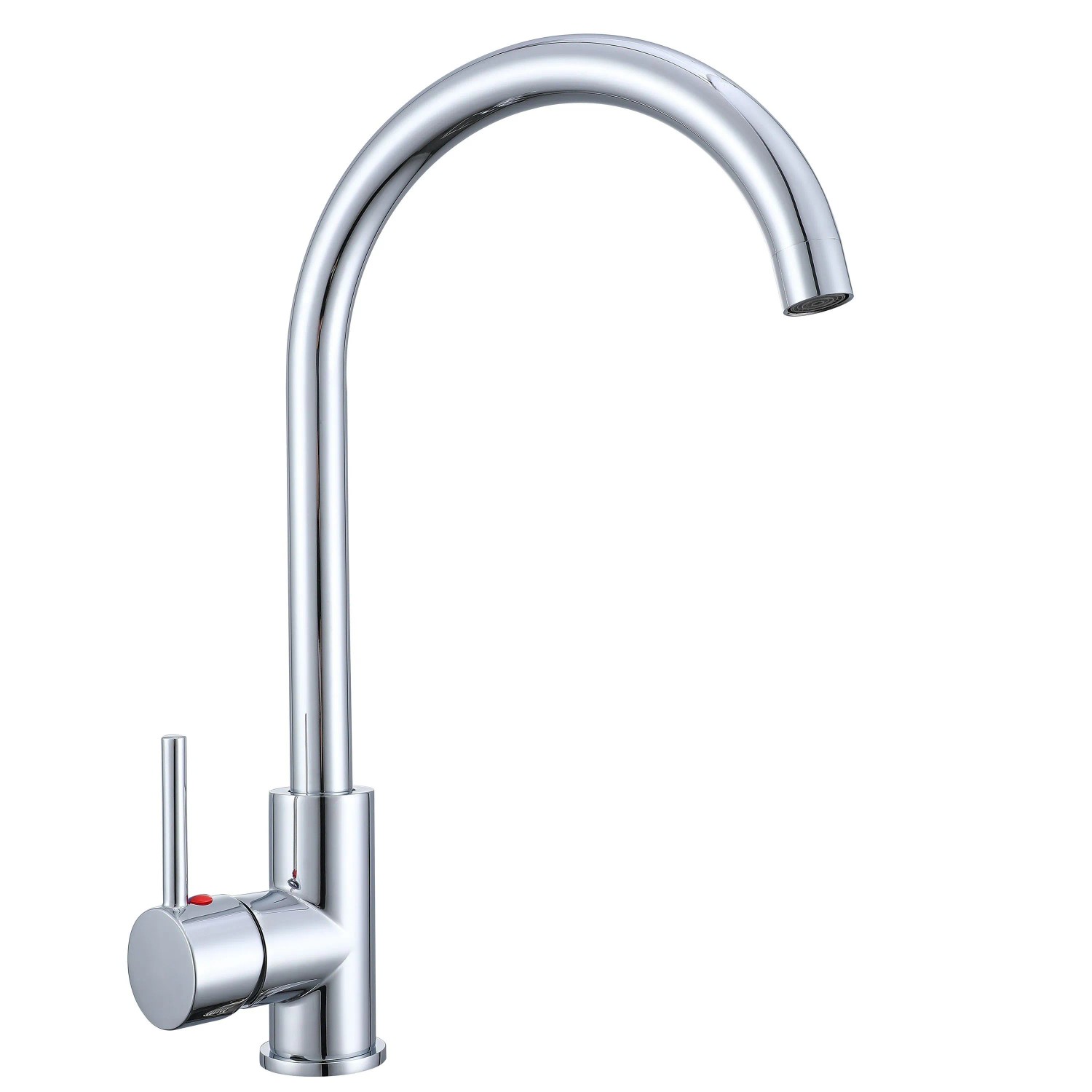 AICA Hochbogenarmatur 360° Drehbar Messingkern Chrom