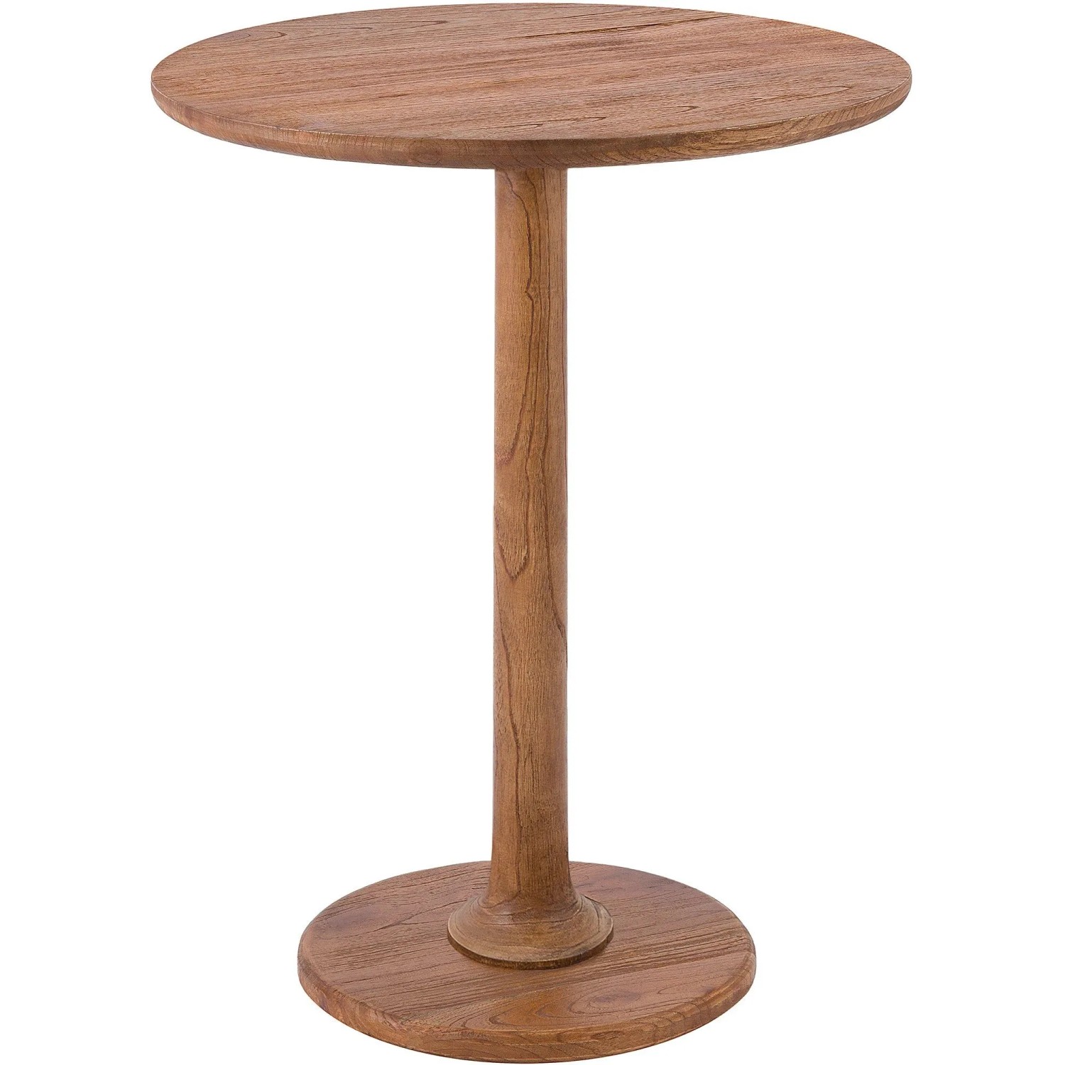 DELUKE Beistelltisch MERLE Rund 50x50x66cm Holz Braun Kleiner Tisch Couchtisch für Wohnzimmer