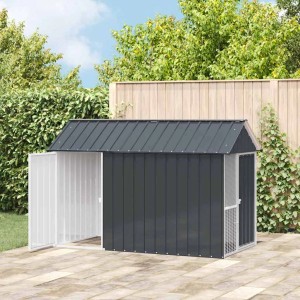 vidaXL Vogelkäfig Anthrazit 215 x 112 x 141 cm Verzinkter Stahl 4100923