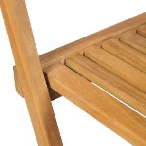 Detailansicht: Klappbarer Garten-Barhocker aus Teakholz, braun. Gartenstuhl.