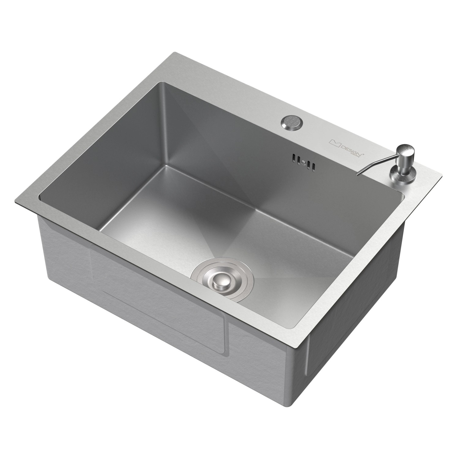 ML-Design Spülbecken Edelstahl 55x45 cm Rechteckig 1 Becken mit Siphon für Küche