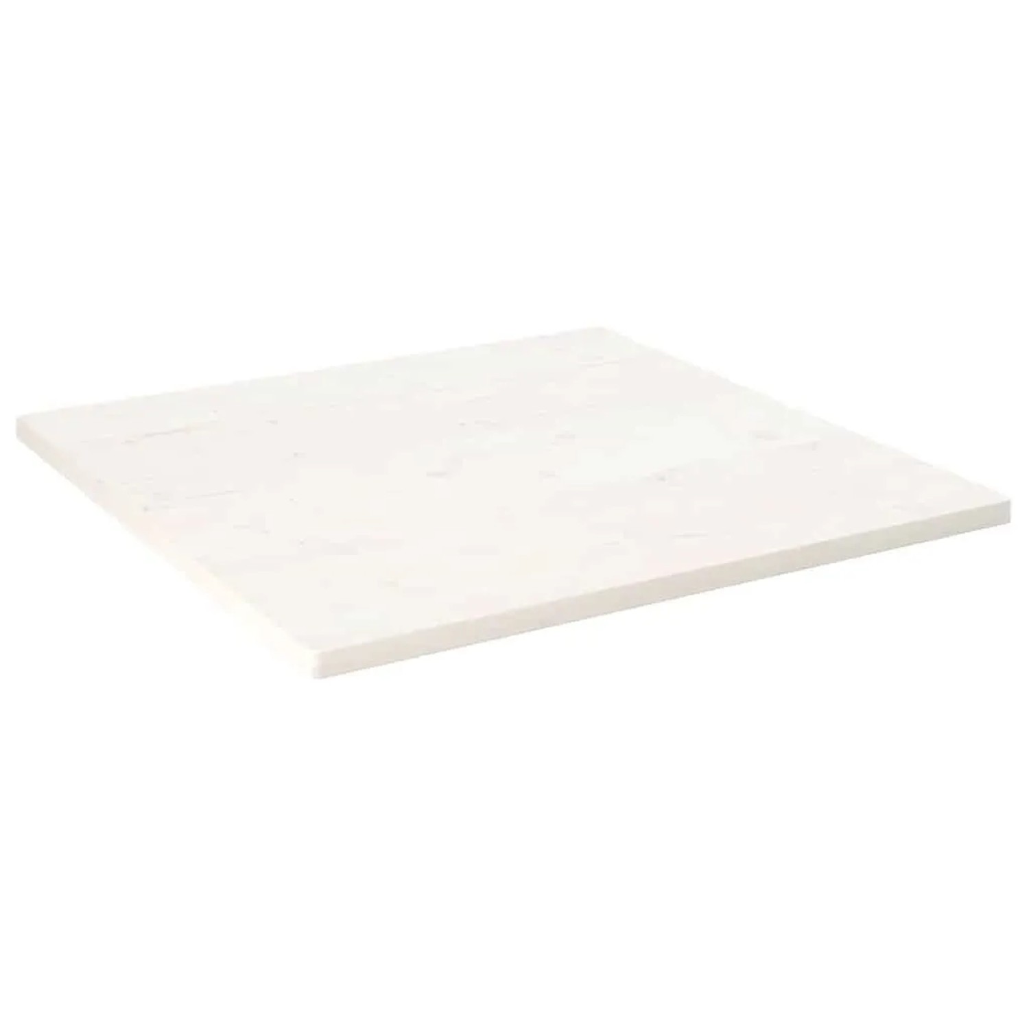 vidaXL Tischplatte Weiß 70x70x2,5 cm Massivholz Kiefer Quadratisch 824386