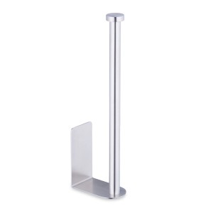 Relaxdays Ersatzrollenhalter Edelstahl Silber Selbstklebend 26 cm x 4,5 cm x 7,5 cm 170 g