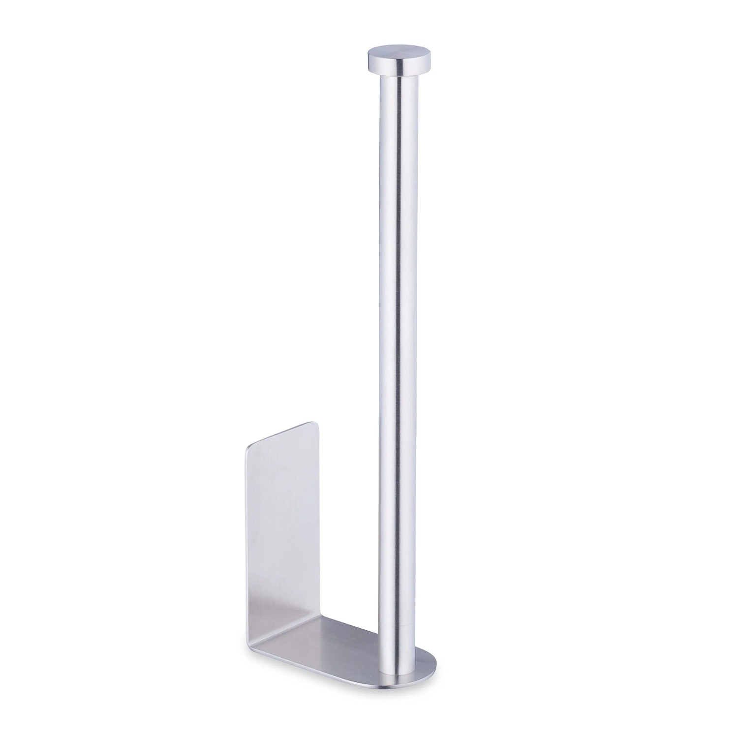 Relaxdays Ersatzrollenhalter Edelstahl Silber Selbstklebend 26 cm x 4,5 cm x 7,5 cm 170 g