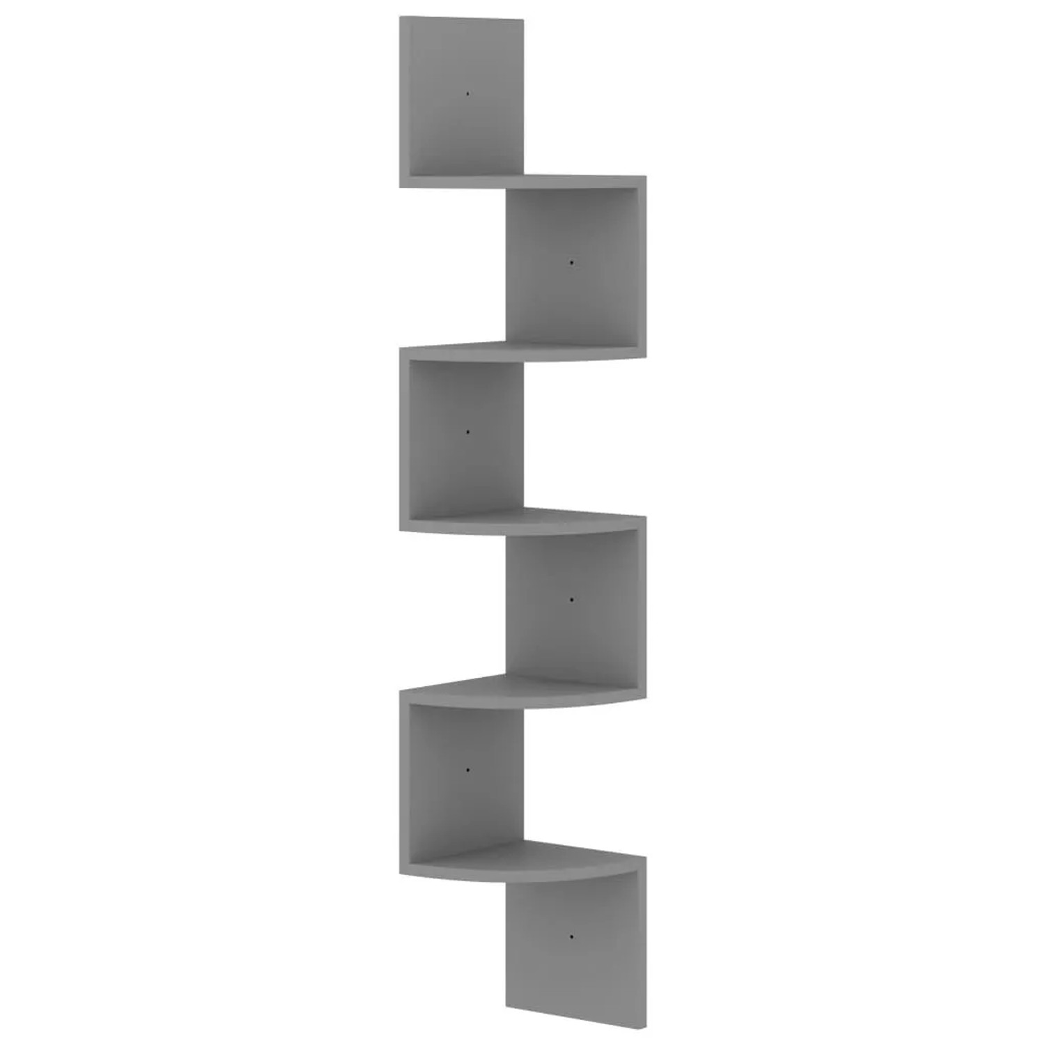 vidaXL Wand-Eckregal Grau 19x19x123 cm Holzwerkstoff 326833