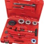 Rothenberger Sanikit Werkzeugkoffer-Set mit Ratschenhebel, Gewindeschneidköpfen, Rohrabschneider und Zangen.