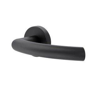 Schwarze Novadoors Türgriffgarnitur Nova Amico, rosettenlos für Innentüren.