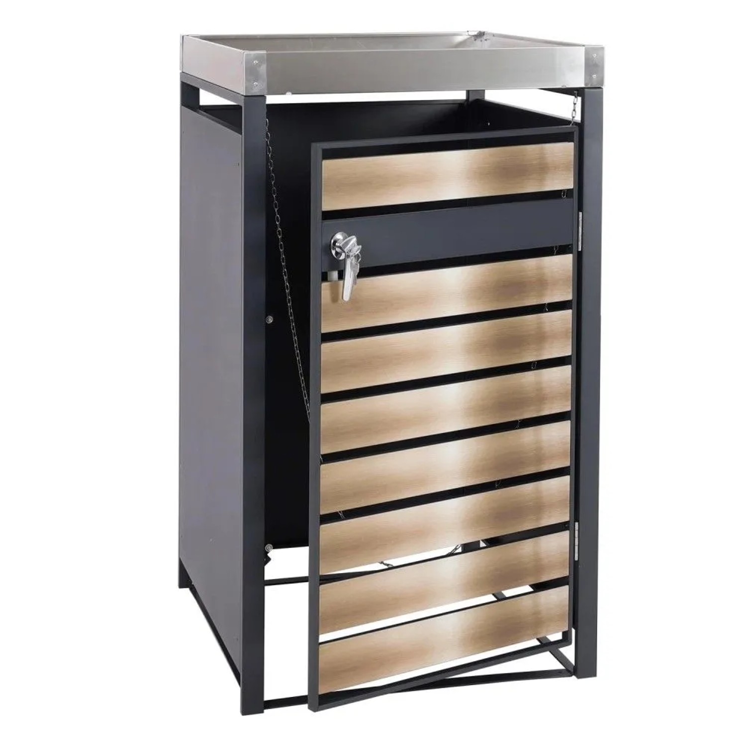 MCW Mülltonnenverkleidung J81 1er Gold 125x68x80cm