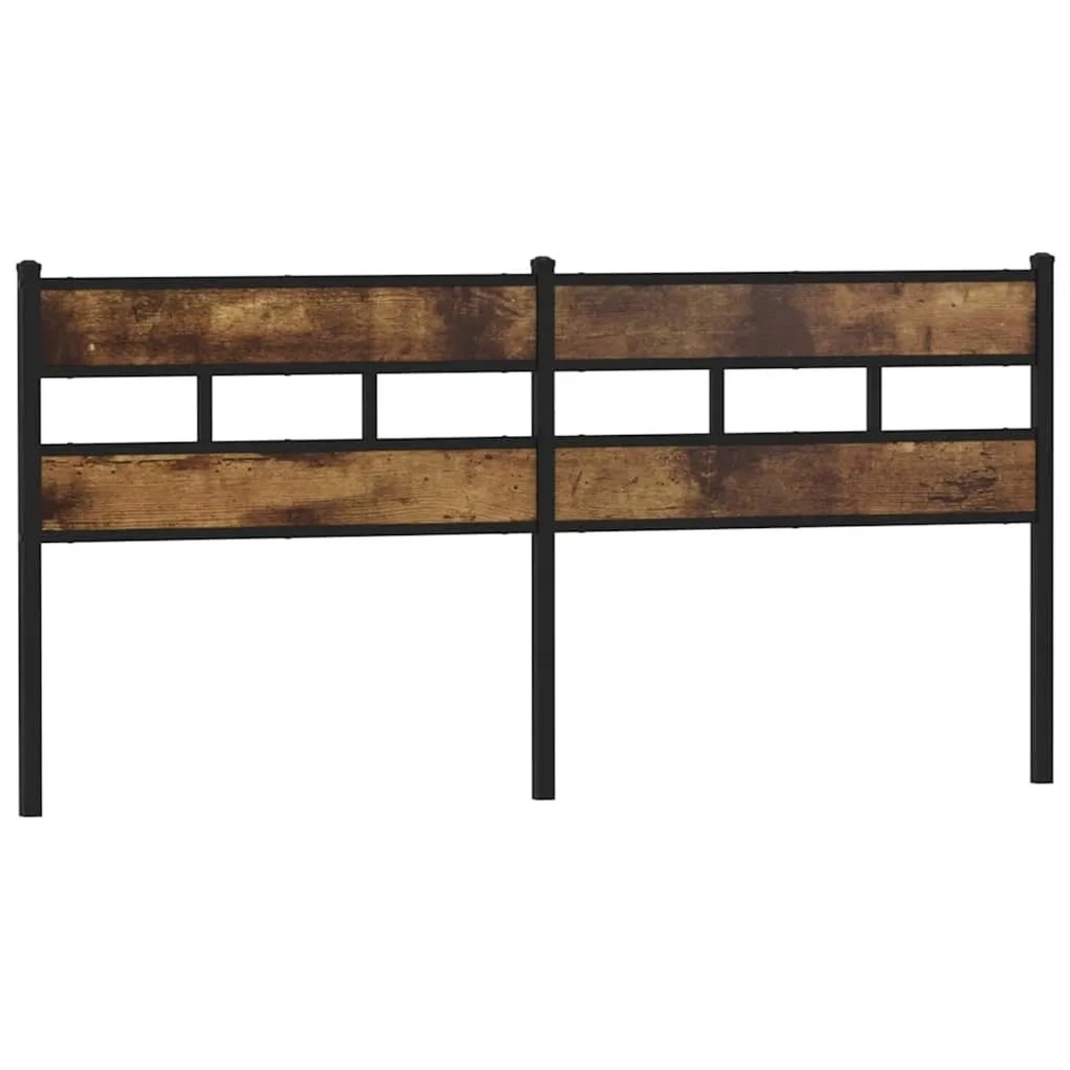 vidaXL Ersatz-Kopfteil Räuchereiche 200 cm Eisen und Holzwerkstoff 4017091