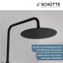 Schütte Aquaduct Brauseset mit Thermostat, schwarz matt, Regendusche.