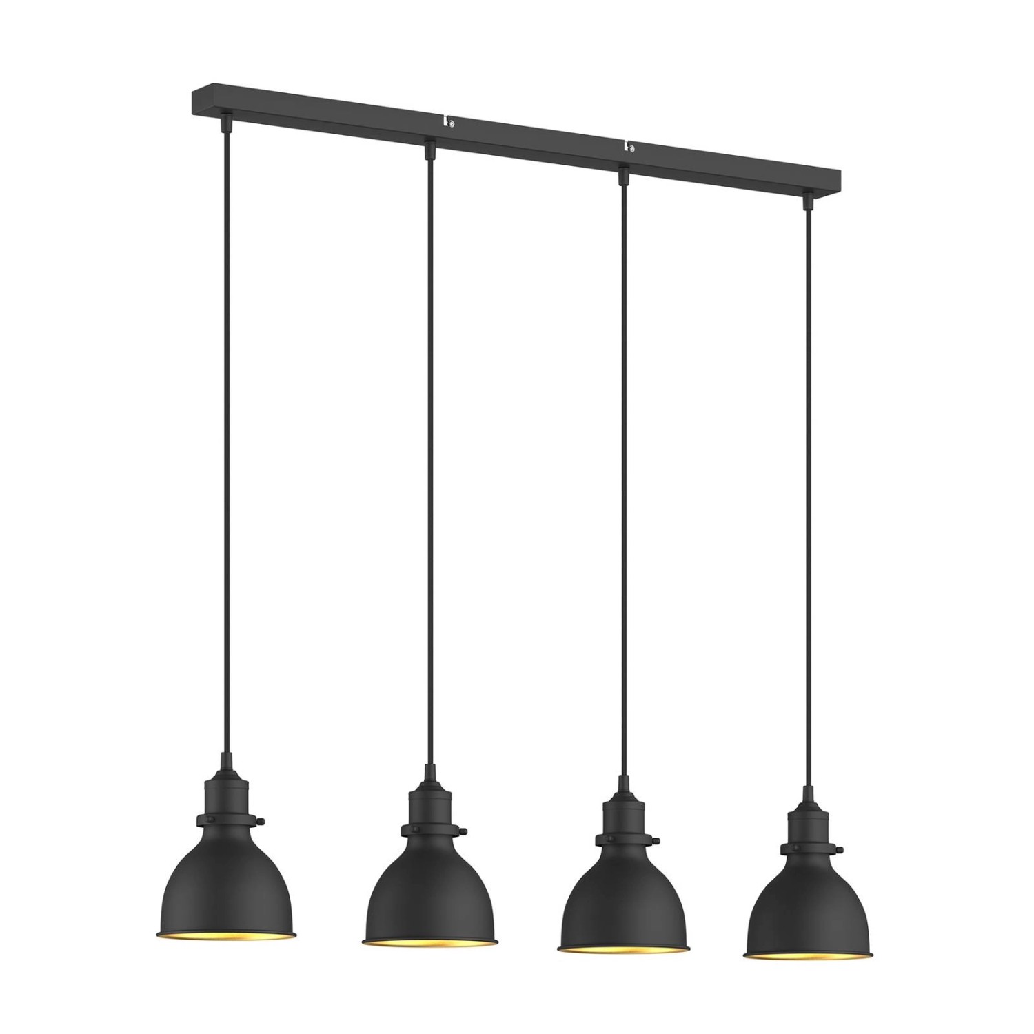 Lindby Pendelleuchte Jasminka 9621725 Vintage Industriell in Schwarz aus Me günstig online kaufen