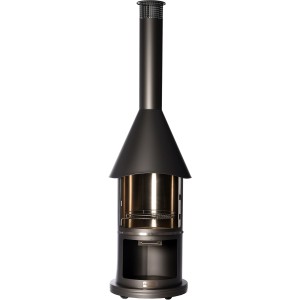 Buschbeck Edelstahlgrill Auckland Dunkelgrau mit Grillrost, doppelwandig und hitzebeständig.