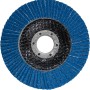 LUX Fächerschleifscheibe Metall, Ø 115mm, K60. Blau. Zubehör für Winkelschleifer.