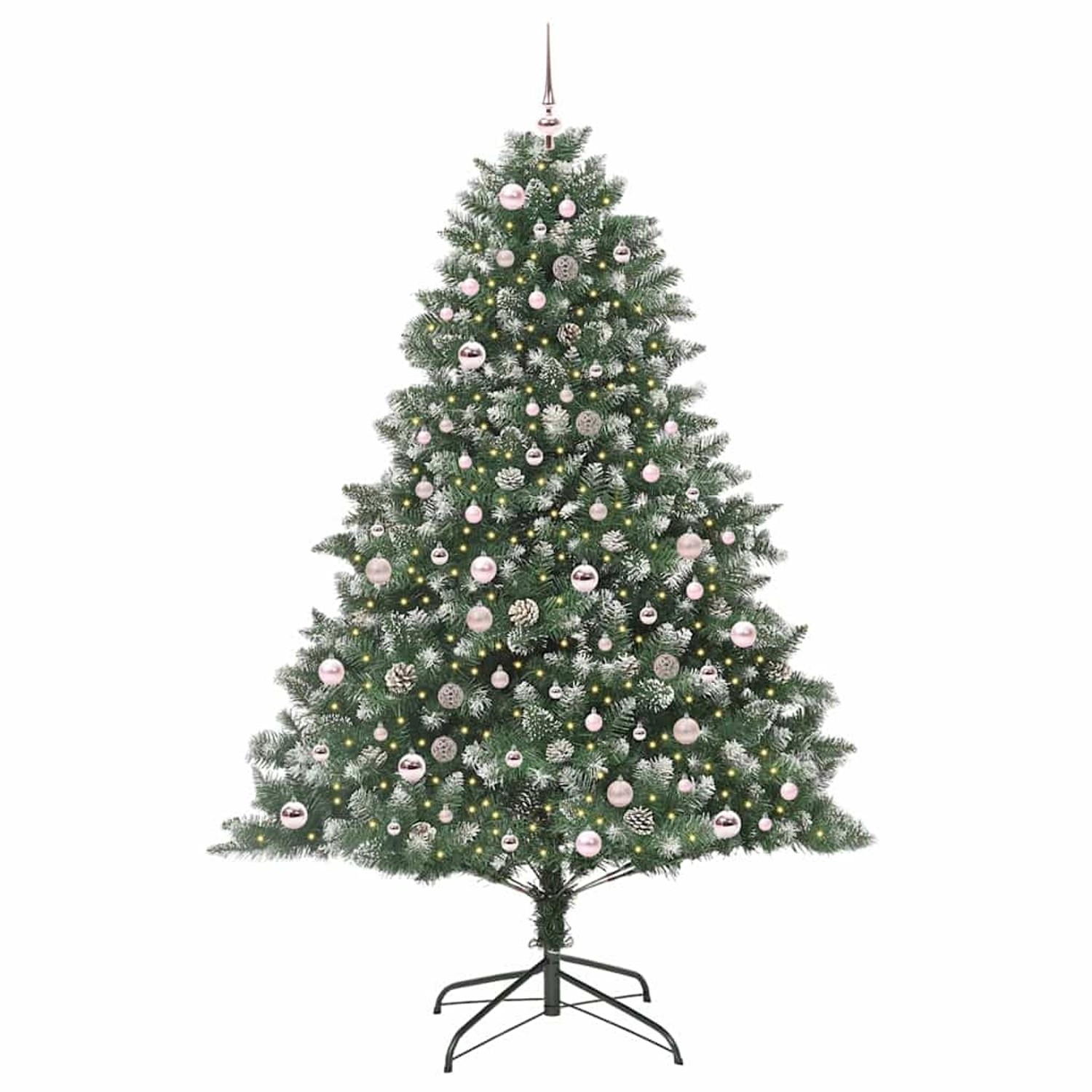 vidaXL Künstlicher Weihnachtsbaum mit 300 LEDs Grün 140 x 140 x 210 cm 3395247