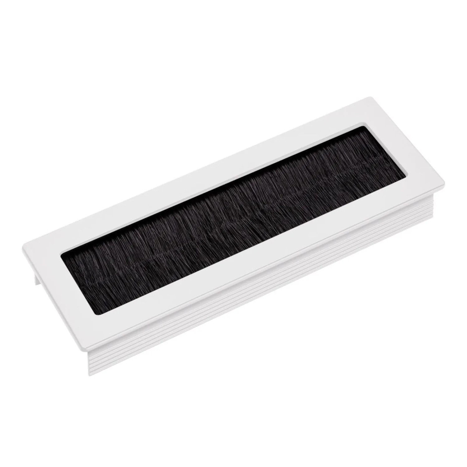 SOTECH Kabeldurchlass TONDO Länge 150 mm Weiß mit Bürstendichtung