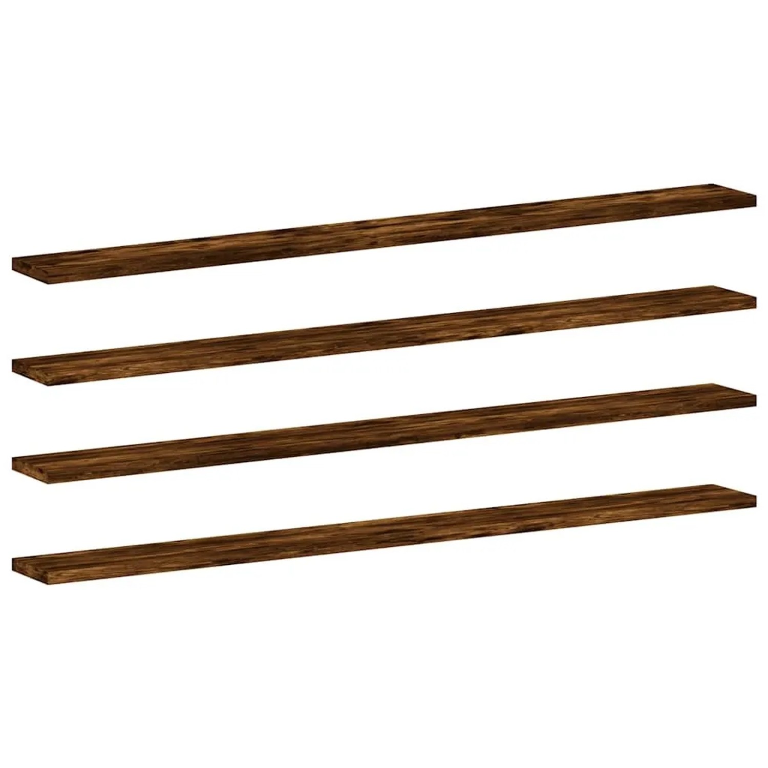 vidaXL Wandregale 4 Stk Räuchereiche 100x10x1,5 cm Holzwerkstoff 838285
