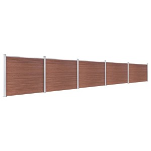 vidaXL Zaunelement Set WPC 872x146 cm Braun 3070454