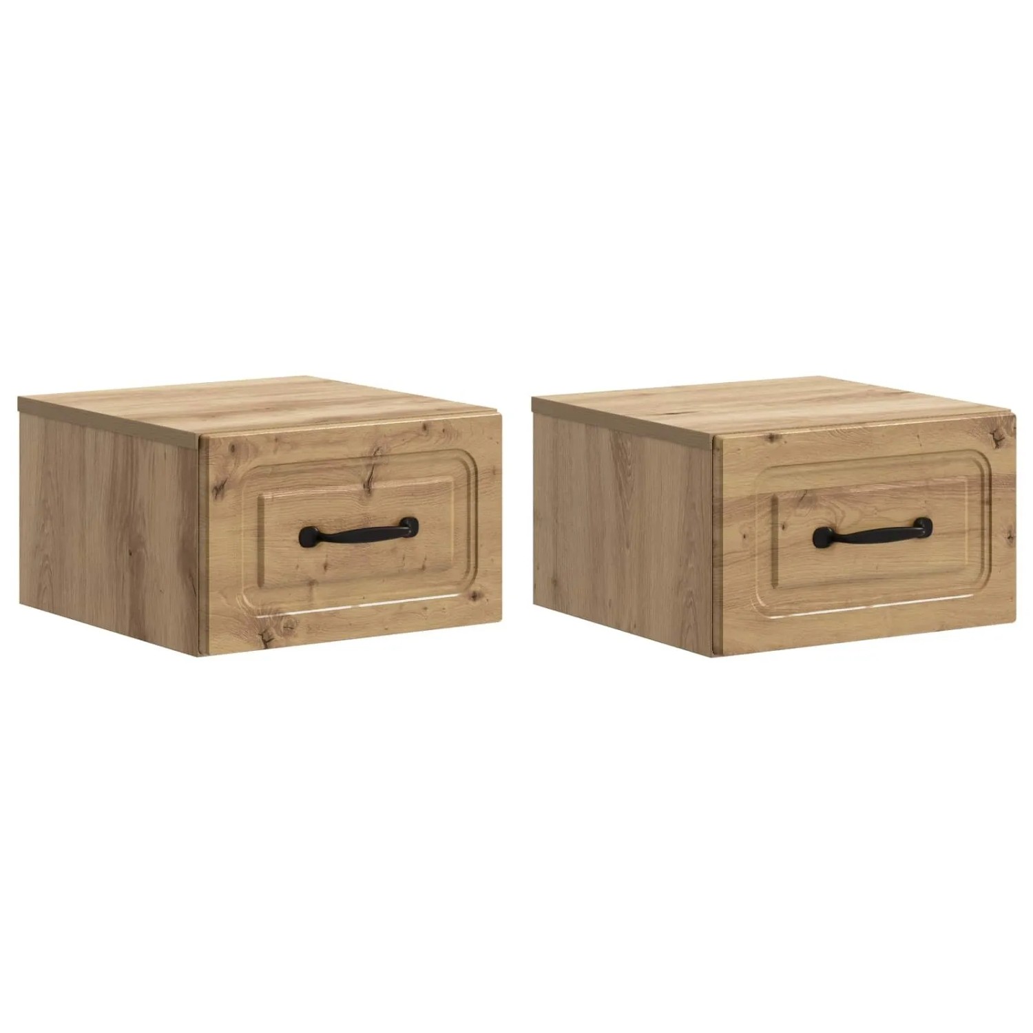 vidaXL Wandmontierter Nachttisch 2 Stk Artisan-Eiche 34,5 x 33 x 20 cm 899294