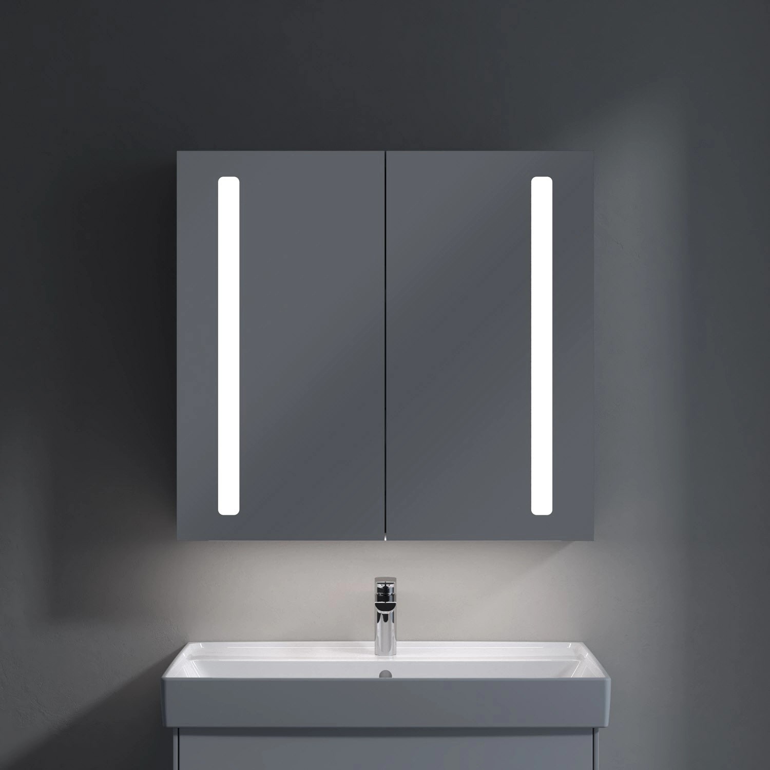 villeroy & boch spiegelschrank 80 x 75 x 17,3 cm my view 14 mit led  beleuchtung