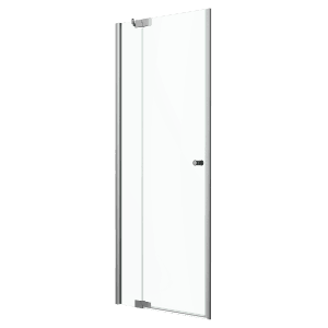 Brava Frame Dusch-Nischentür mit Festteil, Chrom, 90x200 cm, DIN links, teilgerahmt, Klarglas.