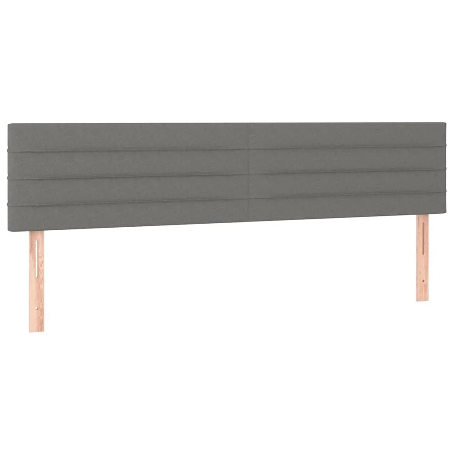 vidaXL Kopfteile 2 Stk Dunkelgrau 100x5x78/88 cm Stoff 346187