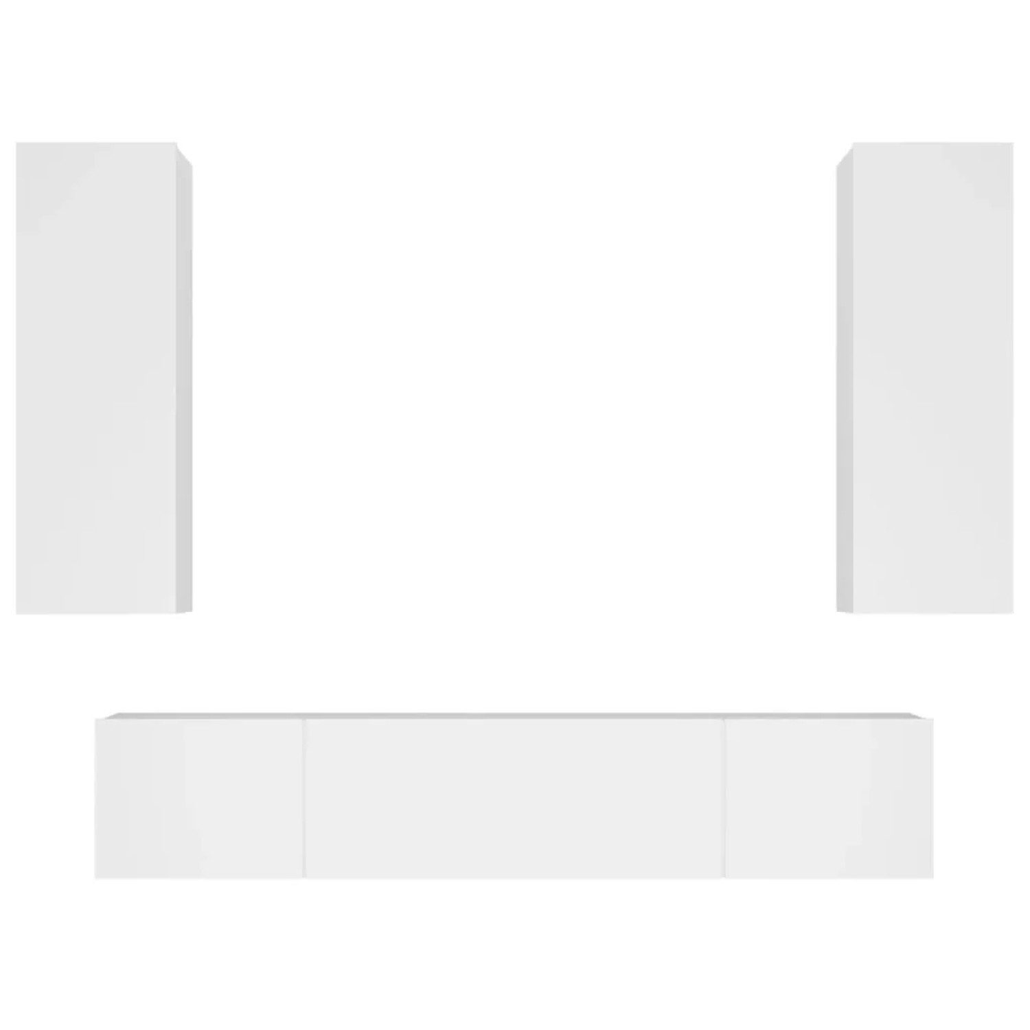 vidaXL 4-Tlg TV-Schrank-Set Weiß Holzwerkstoff 3114198 günstig online kaufen