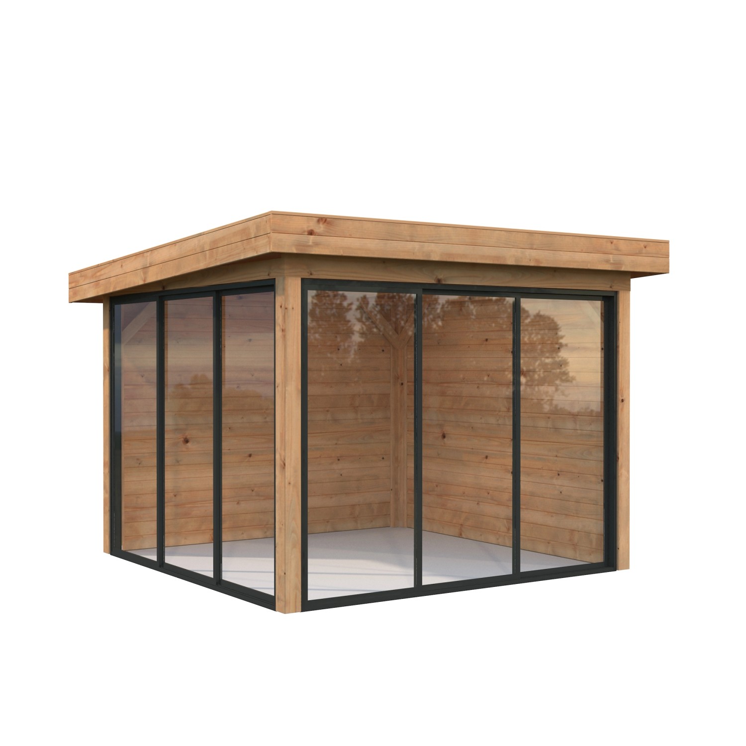 Palmako Pavillon Lenna Set 401 Slide Braun Tauchgrundiert 300 cm x 300 cm F günstig online kaufen