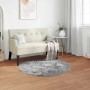 vidaXL Kunstschaffell Teppich Tafalla Grau Ø 80 cm Polyester 42021535_2
