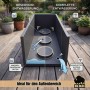 BigDean Pflanzkübel Groß Außen ca. 100cm Schiefer Optik Blumentopf mit Wasserspeicher Winterfest Doppelwandig Rechteckig_5