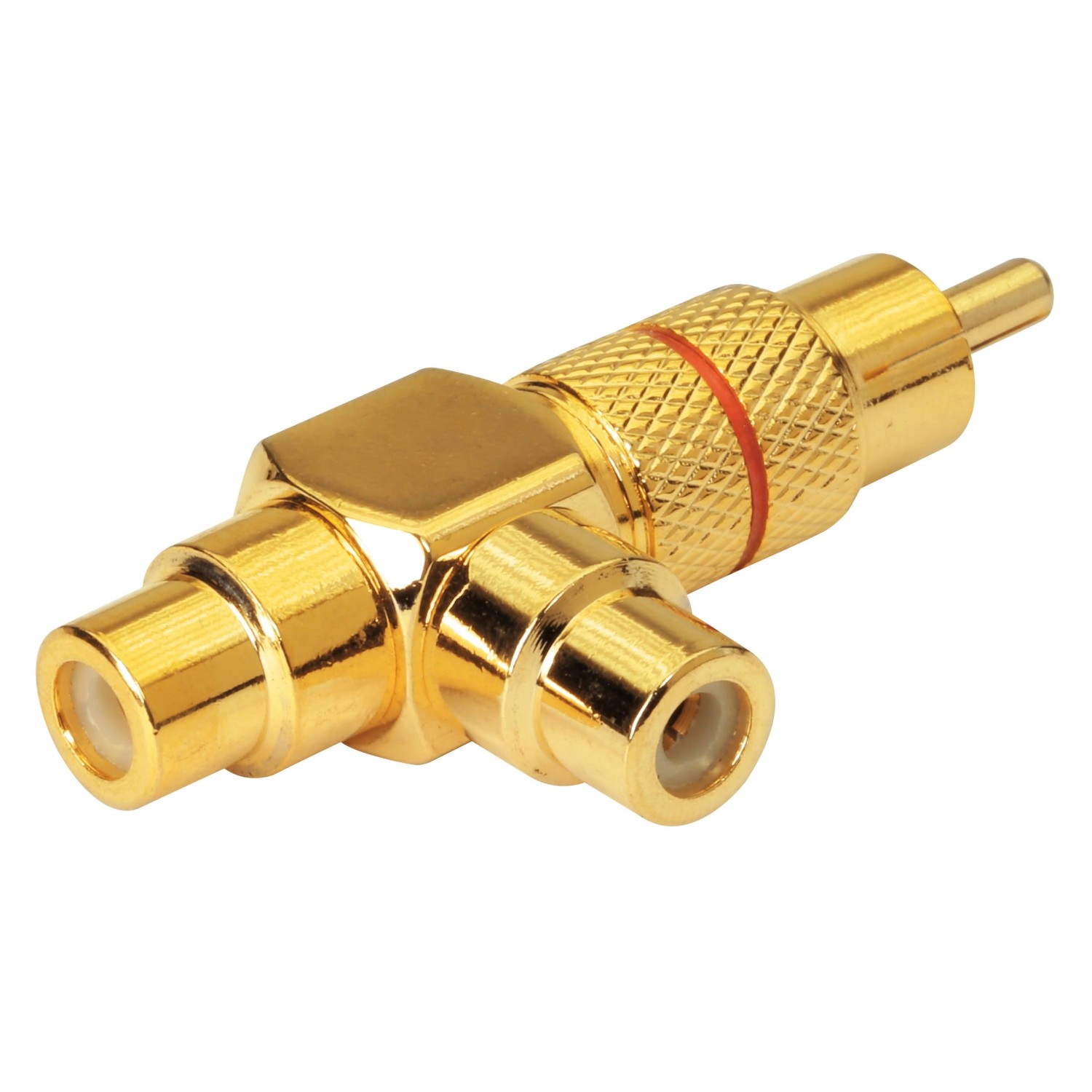 Dynavox Cinchkupplung Stecker 2x Buchse Rot
