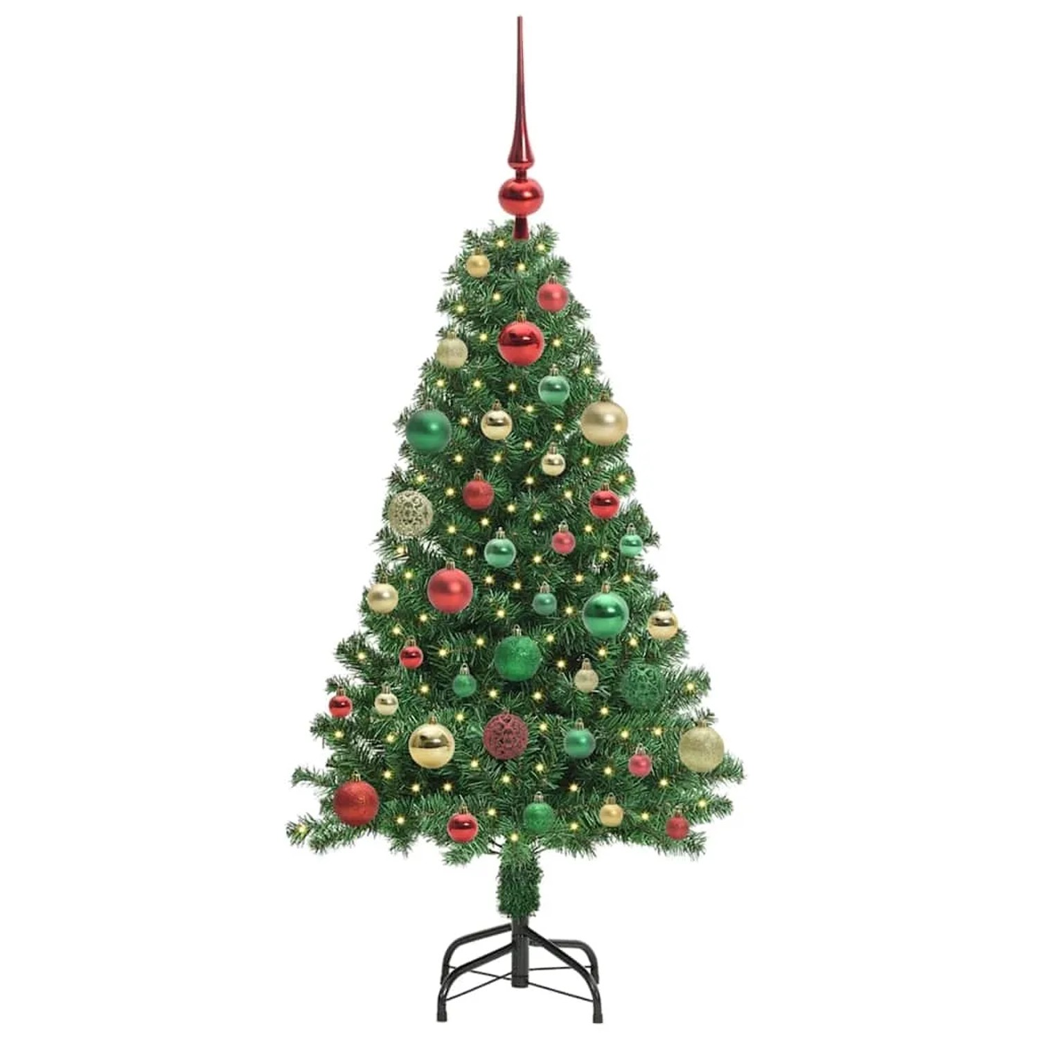 vidaXL Künstlicher Weihnachtsbaum mit 150 LEDs mit Ständer Grün 120 cm 3396899