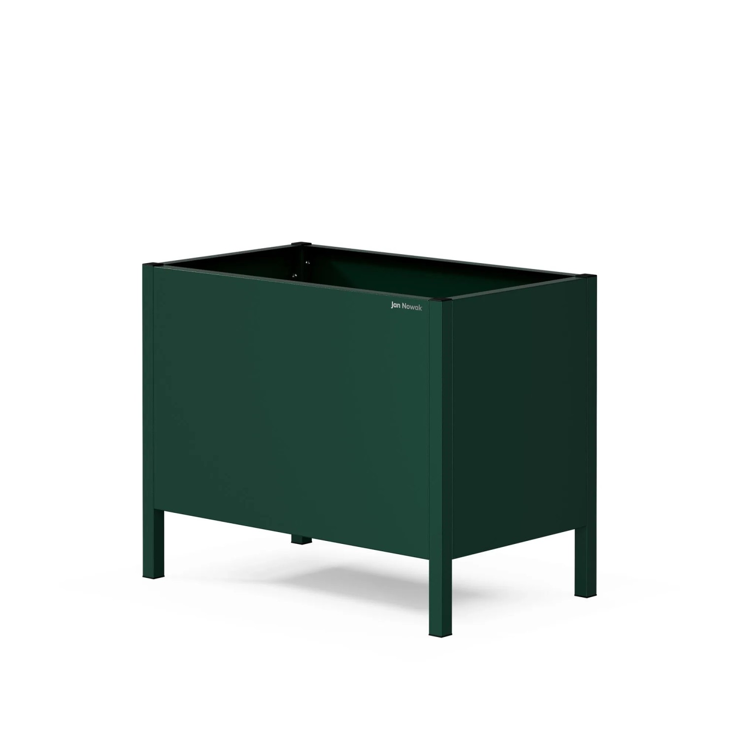 JAN NOWAK Große Blumenkübelverkleidung aus Metall DAISY 40x50x30 cm Flaschengrün