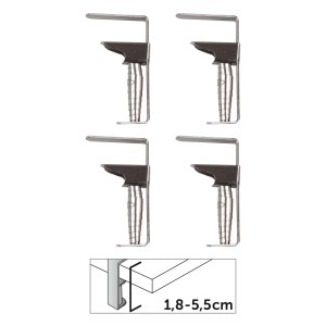 Venilia Tischtuchklammern Inox Premium, 4er-Set aus Edelstahl für Tischdecken.